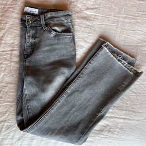 Vervet Gray Straight Leg Jeans with Faded Finish